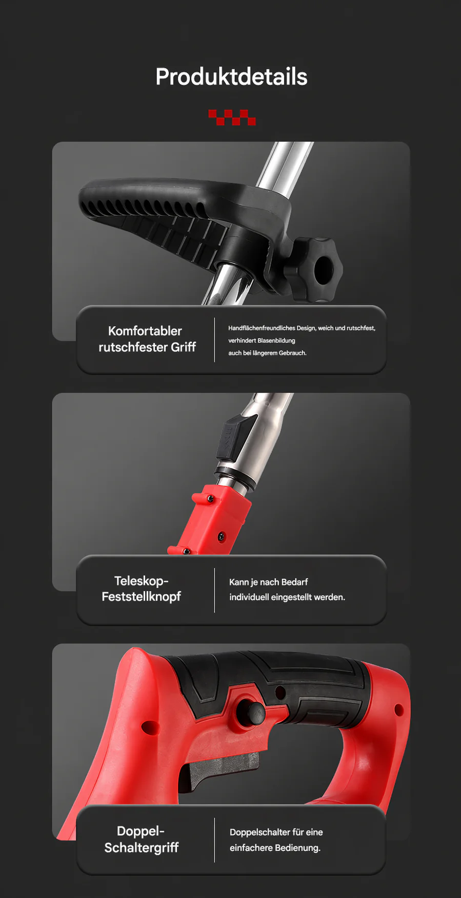 Kabelloser Akku-rasentrimmer MIT Teleskopschaft - Image 6