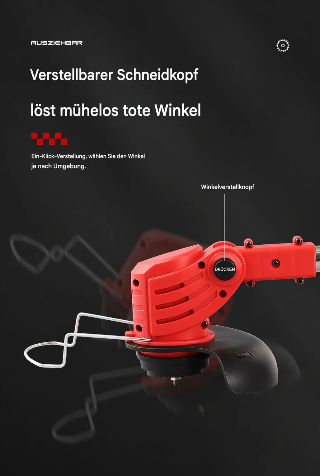 Kabelloser Akku-rasentrimmer MIT Teleskopschaft - Image 8